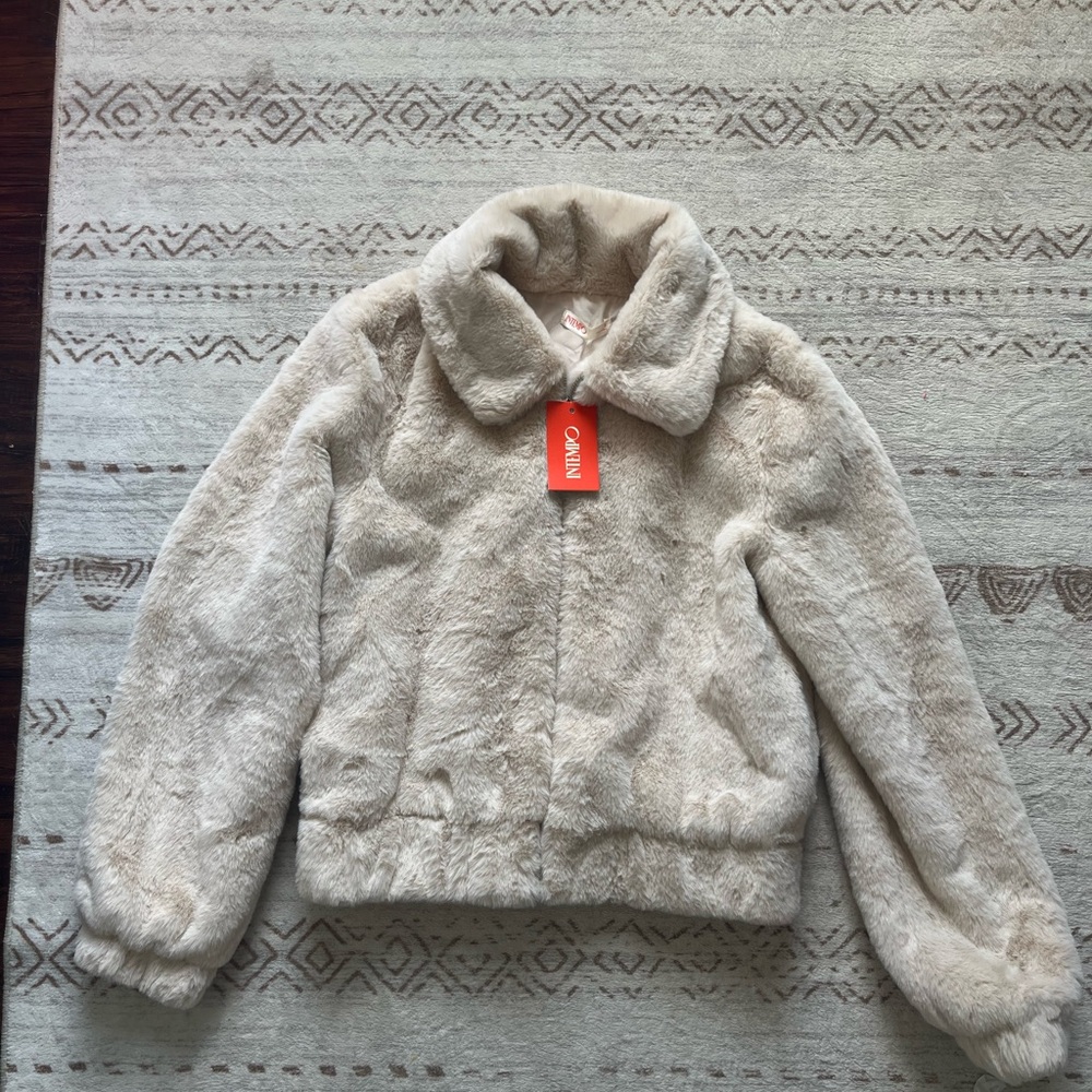 Intempo Cream Faux Fur Jacket